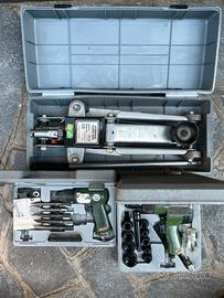 Cric hydraulico pistola e scalpello pneumatici