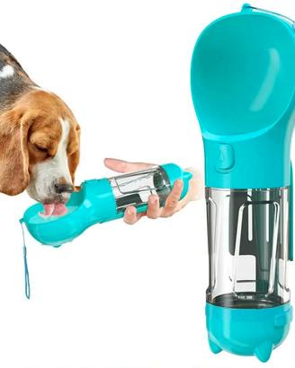 Borraccia portatile 3 in 1 per cani con ciotola