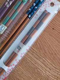 set di 4 coppie di bacchette giapponesi 