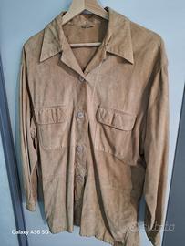 Giacca donna in pelle scamosciata  marrone 