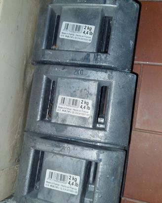 Lotto 9 Piombi da Sub / Zavorra da 2 kg - Nuovi