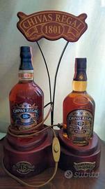 Bottiglie e porta bottiglie, da collezione Chivas