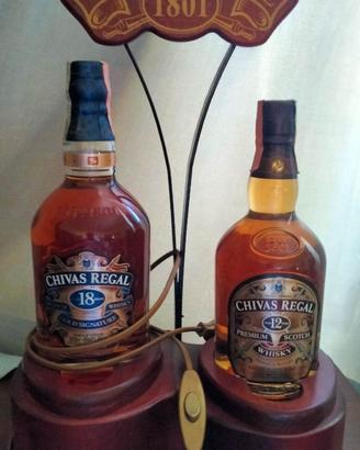 Bottiglie e porta bottiglie, da collezione Chivas