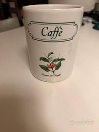 Barattolo porta caffè in ceramica vintage