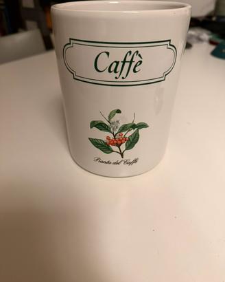 Barattolo porta caffè in ceramica vintage