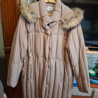 giubbotto in piume d' oca beige