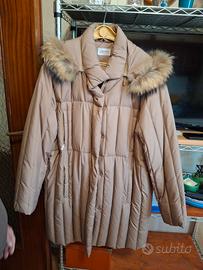 giubbotto in piume d' oca beige