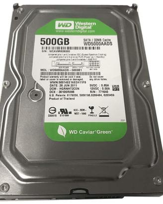 Hard disk 500gb western digital nuovo