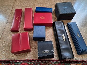Lotto 10 scatole orologi vintage