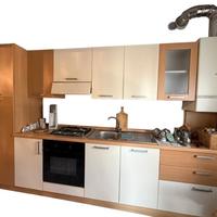 Cucina angolare frassino/beige