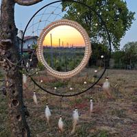 Specchio a mo' di acchiappasogni  fatto a mano 