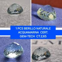 1 Pcs Acquamarina Naturale 2,65 CT