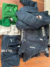 Olympia calcio completo abbigliamento borsone