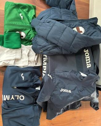 Olympia calcio completo abbigliamento borsone