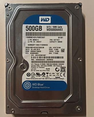 Hard Disk Western Digital Blue 500 gb SATA