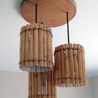 Lampadario in canna naturale tutto fatto a mano