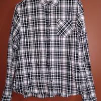 Camicia a Quadri Bianco/Nera Slim Fit
