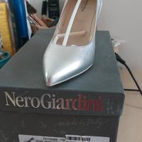 Scarpa argento n.38 tacco 12