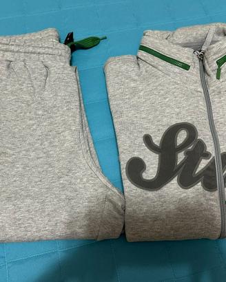 Tuta Adidas uomo M grigia verde completa