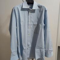 Camicia uomo a righe azzurro e bianco