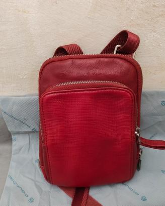 borsello Piquadro rosso in pelle 