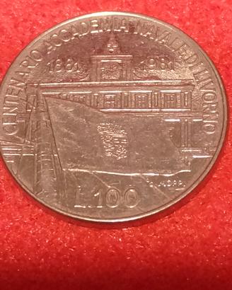 moneta commemorazione Centenario Accademia Navale 