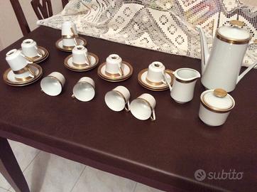 Servizio caffè da 12 in porcellana usato anni 70
