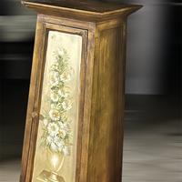 Colonna portavaso legno dipinto