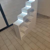 espositore doppio a gradini con led