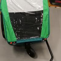 Trailer verde bimbo per bici