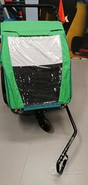 Trailer verde bimbo per bici
