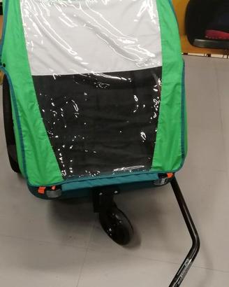 Trailer verde bimbo per bici