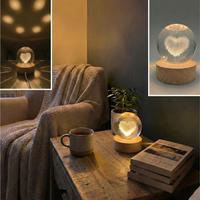 Sfera di cristallo 3D con Cuore
