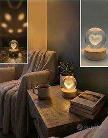 Sfera di cristallo 3D con Cuore