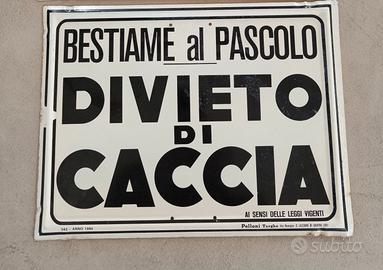 insegna divieto caccia 