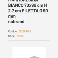 piatto doccia 70× 90