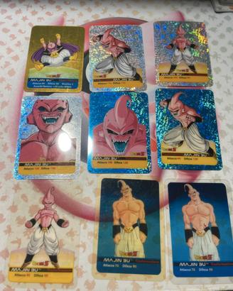Lotto carte dragonball z lamincard majin bu