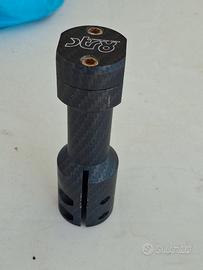 manubrio naked str8 nero + mozzo naked carbonio