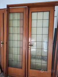 porte con vetrate stile inglese fatte a mano