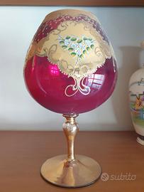 Grande Vaso a Calice Vintage in Vetro di Murano