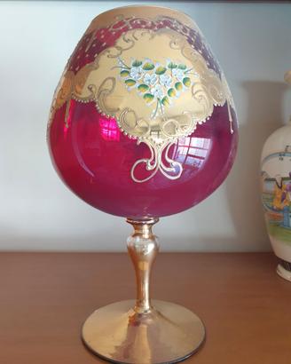 Grande Vaso a Calice Vintage in Vetro di Murano