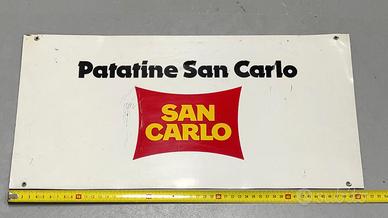 Insegna San Carlo patatine in lamiera