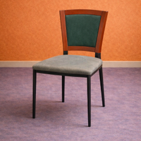 Sedia stile bistrot in legno e acciaio