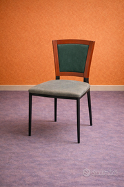 Sedia stile bistrot in legno e acciaio