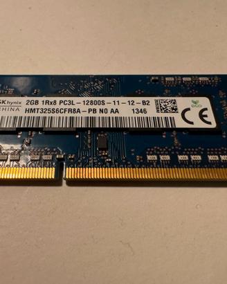 Memoria RAM SK Hynix 2GB DDR3L PC3L-12800S 1600MHz