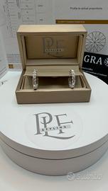 Orecchini a cerchio con Moissanite Certificata