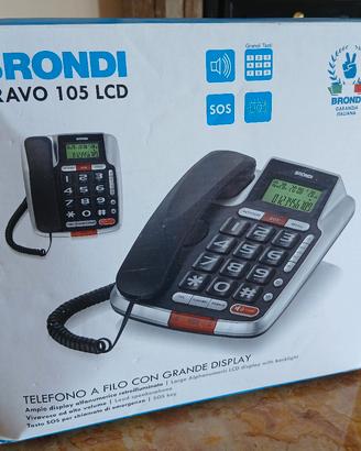 Telefono a filo con grande display della Brondi 