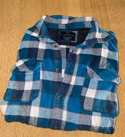 camicia a quadri in pile uomo vintage