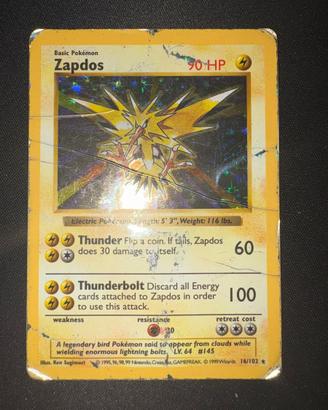 Zapdos Holo Shadowless Base Set 16/102