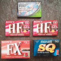 Maxell+Tdk+Sony Cassette Nuove Nastri C60 / C90